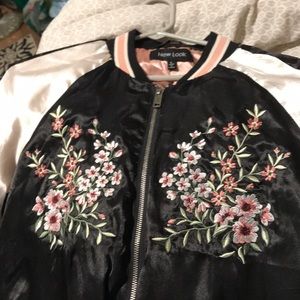 Floral bomber jacket